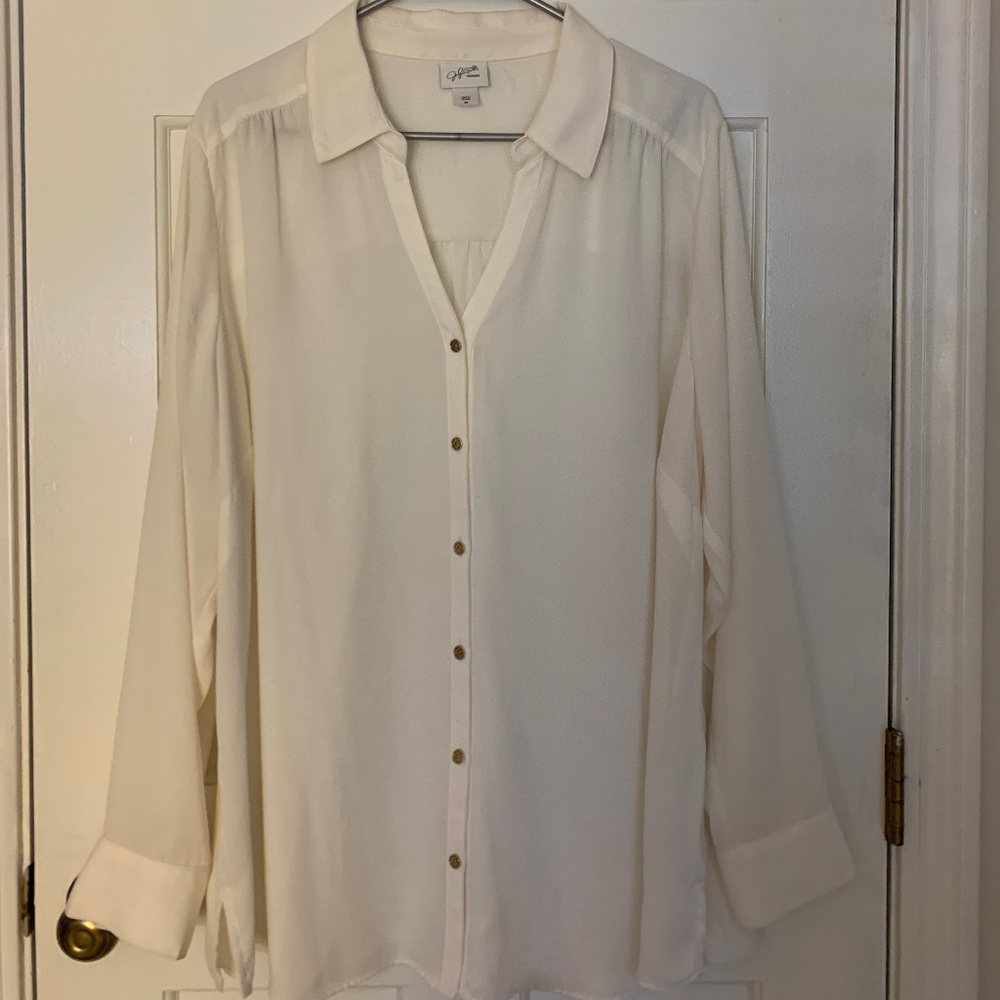 Jaclyn Smith Cream Colored Blouse